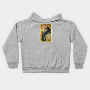 Mucha Long Cat Coffee Kids Hoodie